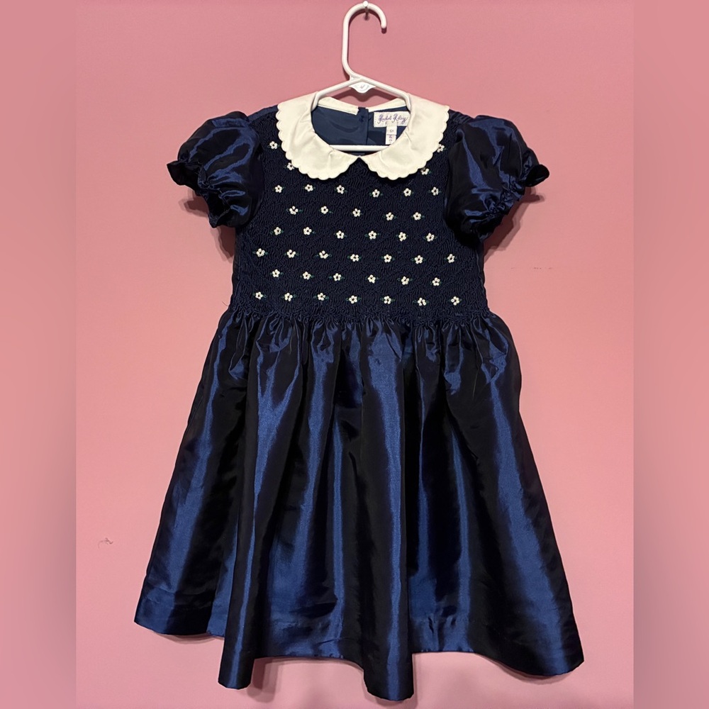 Rachel Riley Navy Taffeta Dress Sz 5